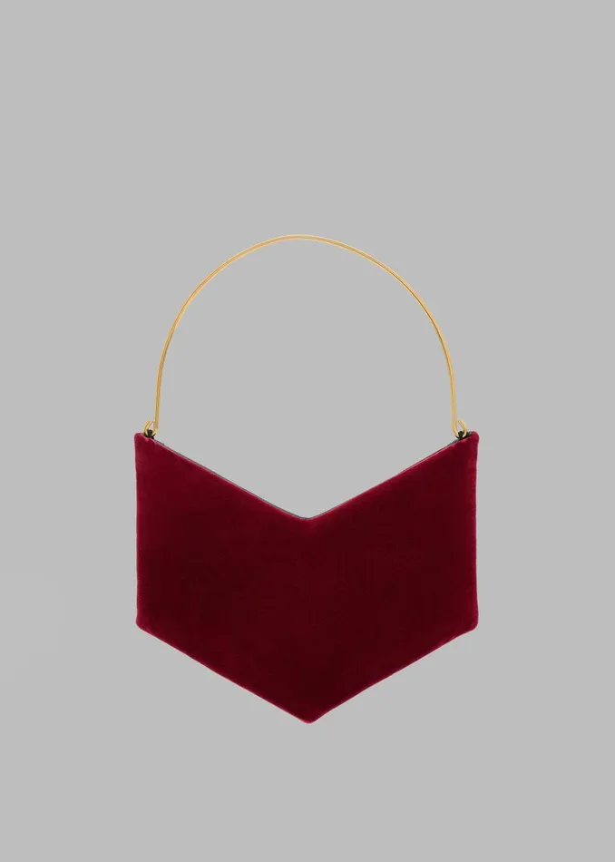 Women Bevza Grain Clutch 8211 Burgundy The Frankie Shop