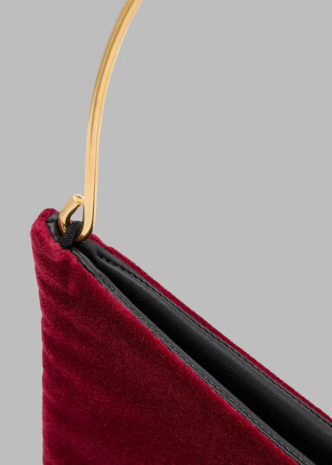 Women Bevza Grain Clutch 8211 Burgundy The Frankie Shop