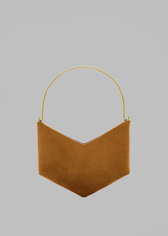Women Bevza Grain Clutch 8211 Mustard The Frankie Shop