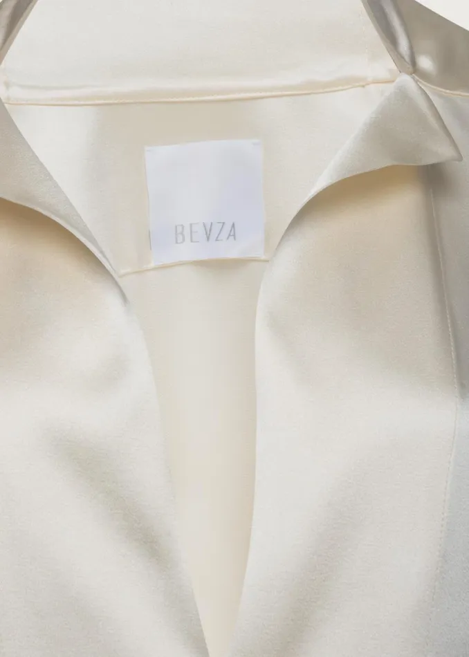 Women Bevza StandCollar Blouse 8211 Vanilla The Frankie Shop Tops