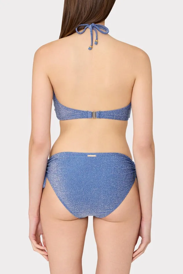 Women Bikinis Milly Shimmer Halter Bikini Top Blue Women Bikinis Milly Shimmer Halter Bikini Top Blue