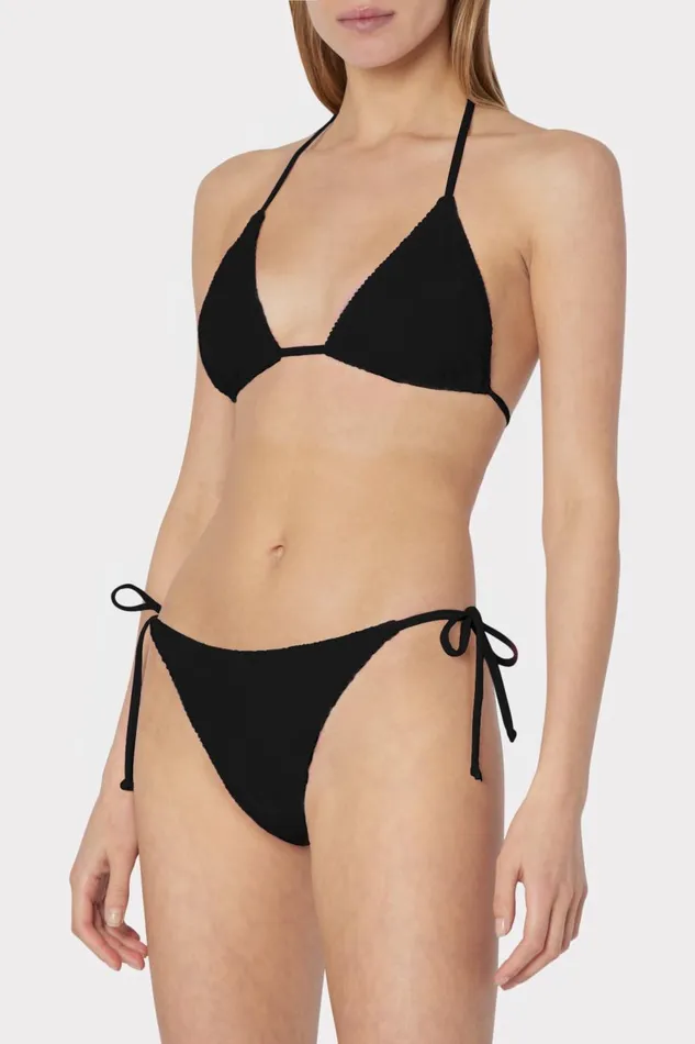 Women Bikinis Milly Textured Bikini Bottom Black Women Bikinis Milly Textured Bikini Bottom Black