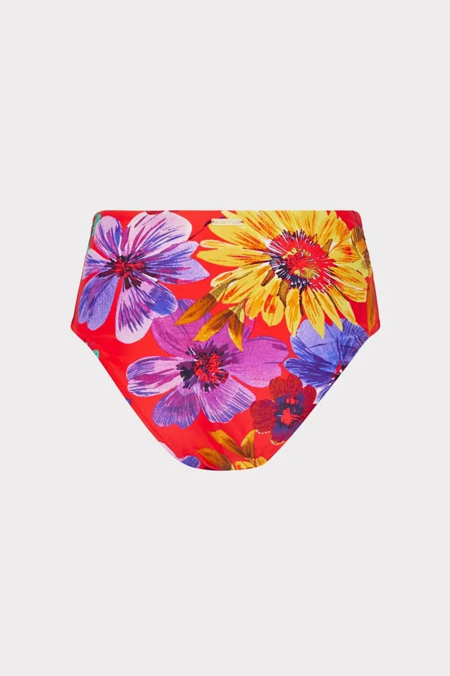Women Bikinis Milly Tie Bikini Bottom Red Multi Women Bikinis Milly Tie Bikini Bottom Red Multi