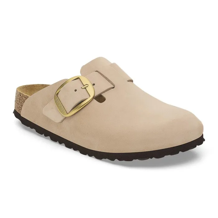 Women Birkenstock Clogs Boston Big Buckle Sandcastle
