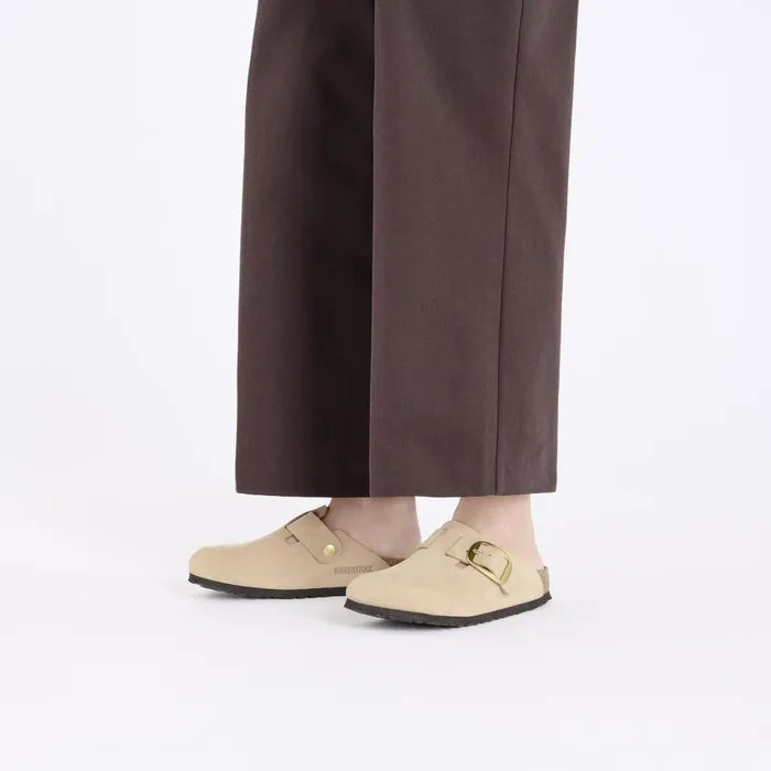 Women Birkenstock Clogs Boston Big Buckle Sandcastle