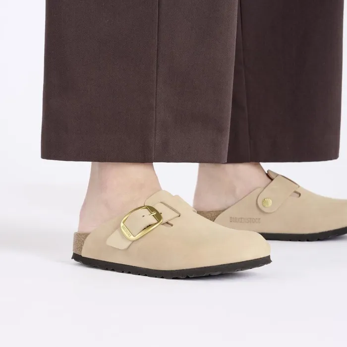 Women Birkenstock Clogs Boston Big Buckle Sandcastle