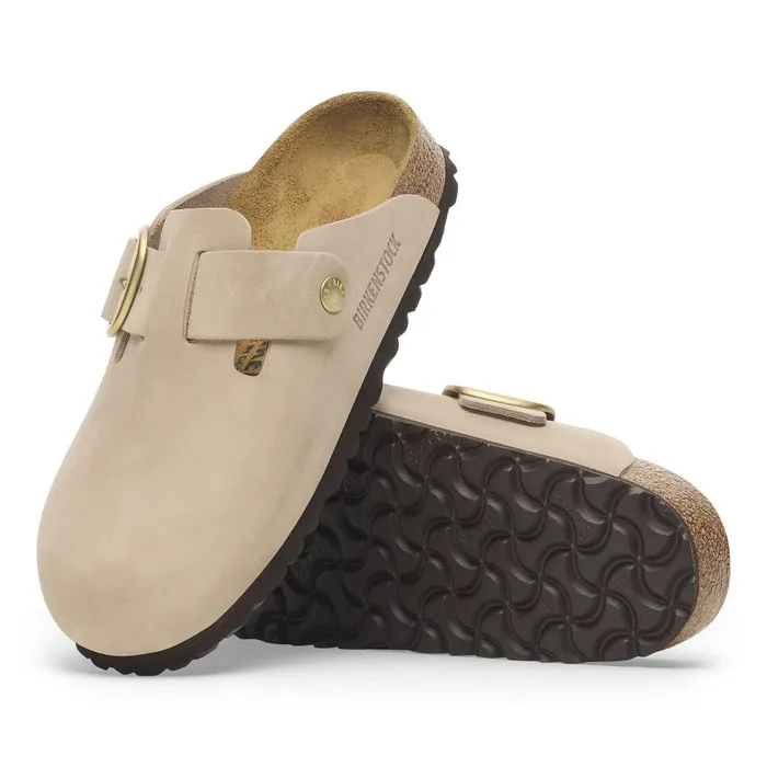 Women Birkenstock Clogs Boston Big Buckle Sandcastle