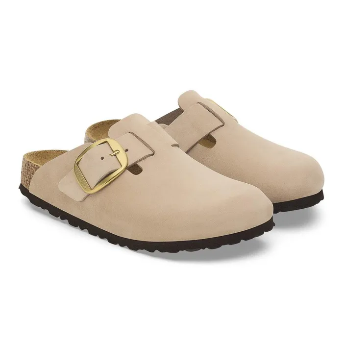 Women Birkenstock Clogs Boston Big Buckle Sandcastle