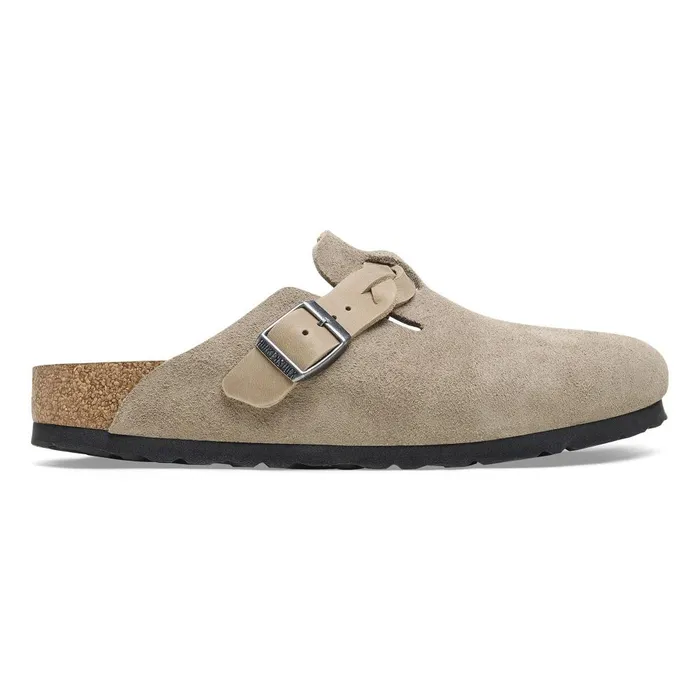 Women Birkenstock Clogs Boston Braided Taupe