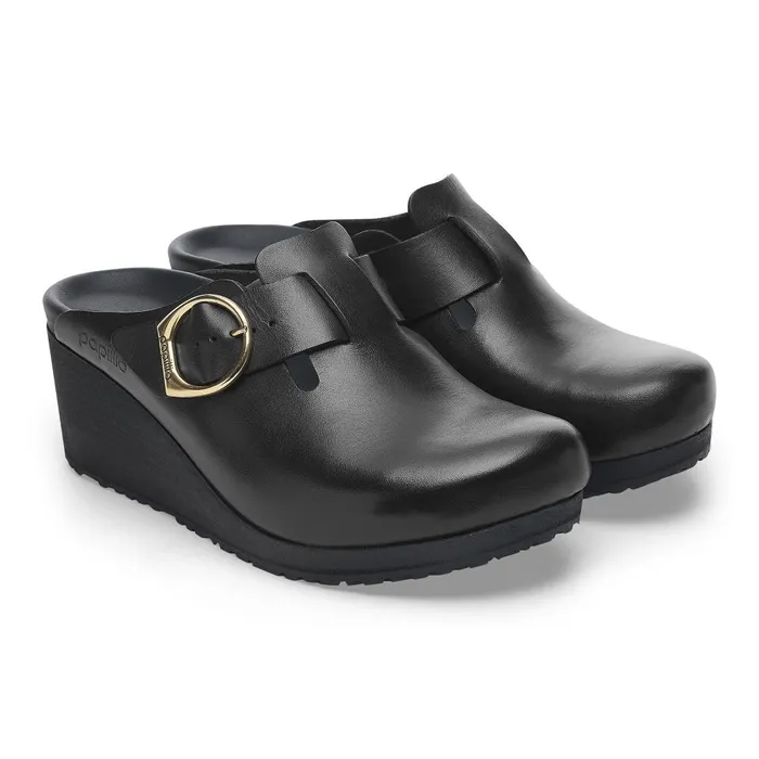 Women Birkenstock Clogs Fanny RingBuckle Blackblack
