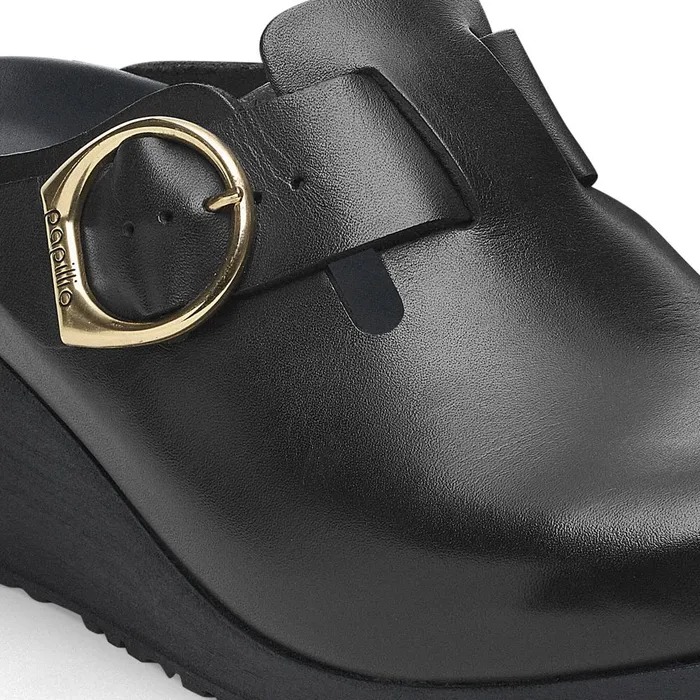 Women Birkenstock Clogs Fanny RingBuckle Blackblack