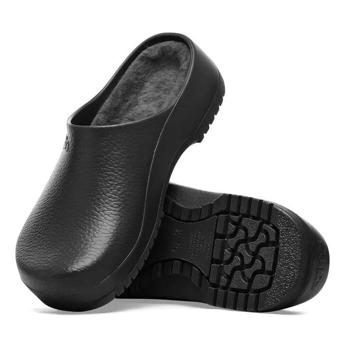 Women Birkenstock Clogs SuperBirki Shearling Jet Black