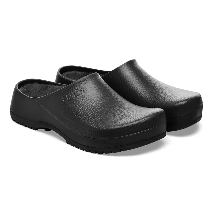 Women Birkenstock Clogs SuperBirki Shearling Jet Black