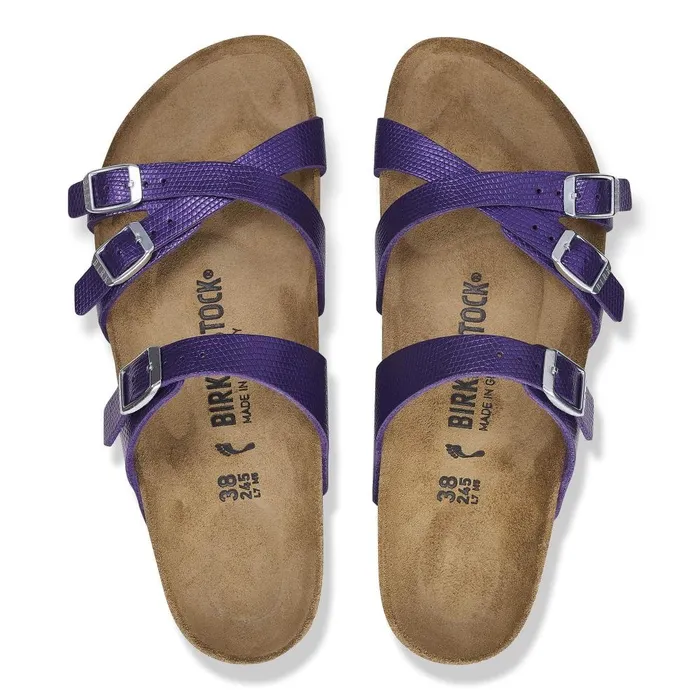 Women Birkenstock MultiStrap Franca Shiny Acai
