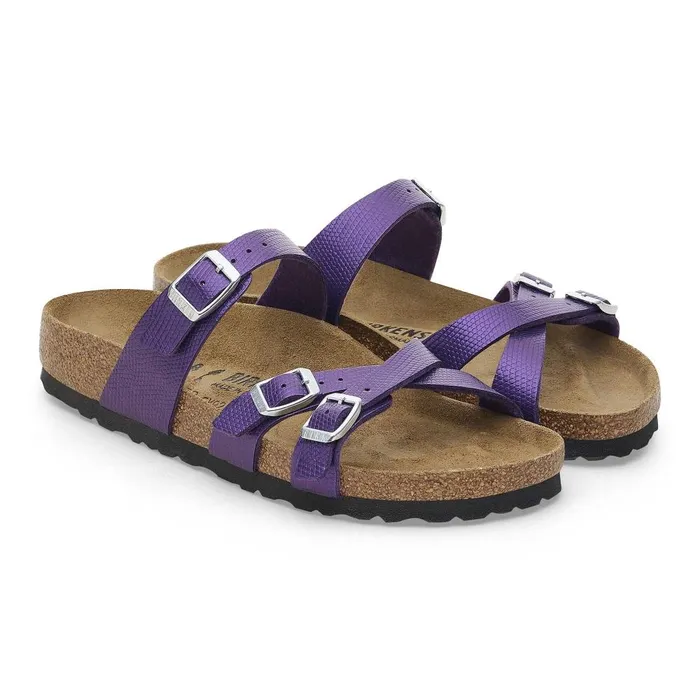 Women Birkenstock MultiStrap Franca Shiny Acai