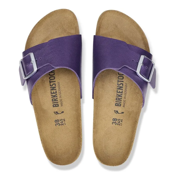 Women Birkenstock OneStrap Catalina Shiny Acai