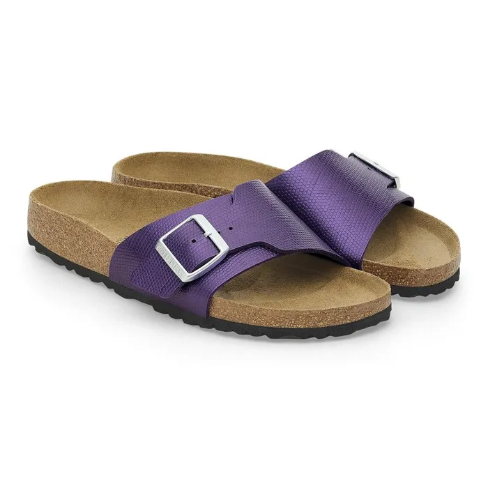 Women Birkenstock OneStrap Catalina Shiny Acai