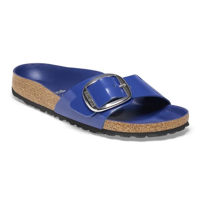 Women Birkenstock OneStrap Madrid Big Buckle Highshine Cobalt
