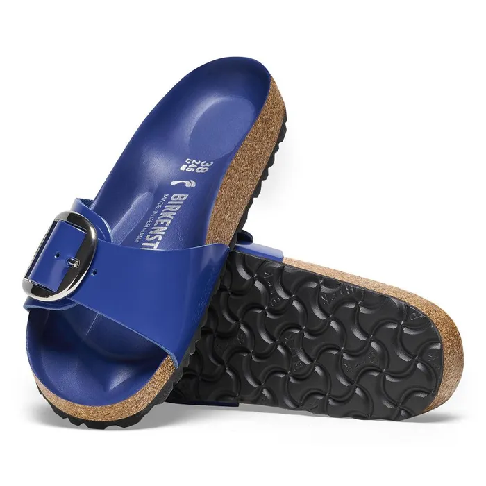 Women Birkenstock OneStrap Madrid Big Buckle Highshine Cobalt