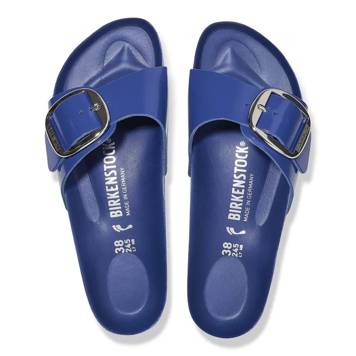 Women Birkenstock OneStrap Madrid Big Buckle Highshine Cobalt
