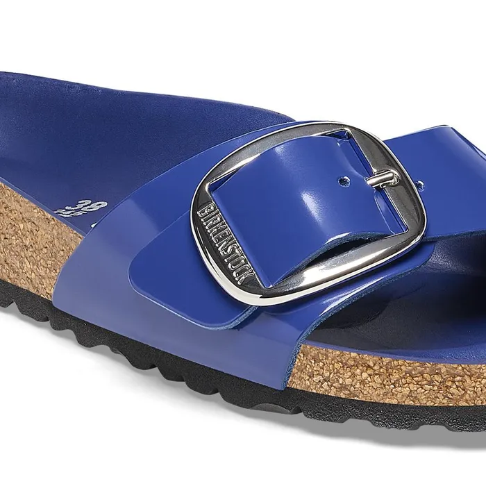 Women Birkenstock OneStrap Madrid Big Buckle Highshine Cobalt