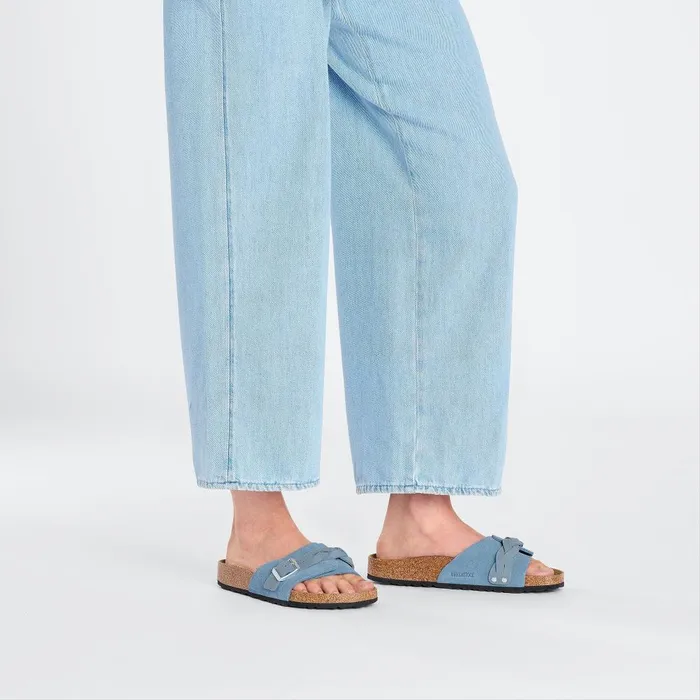 Women Birkenstock OneStrap Oita Braided Elemental Blue