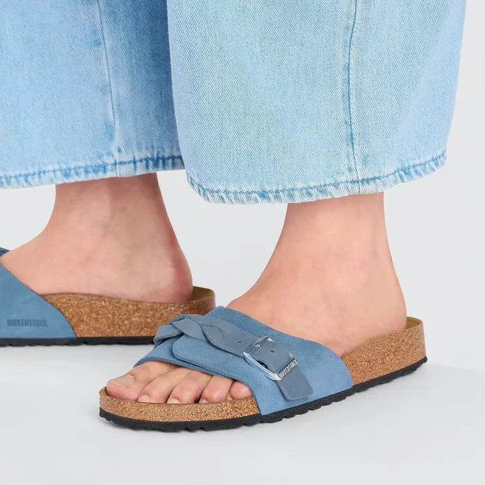Women Birkenstock OneStrap Oita Braided Elemental Blue
