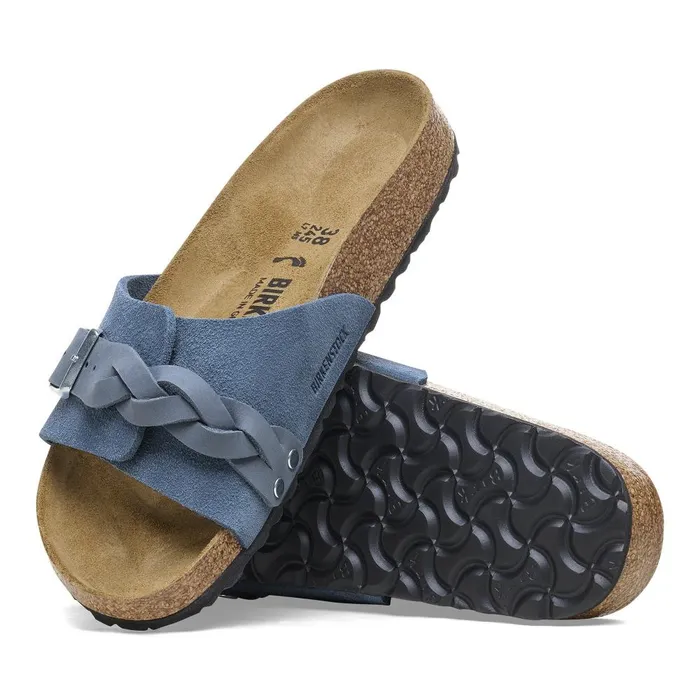 Women Birkenstock OneStrap Oita Braided Elemental Blue
