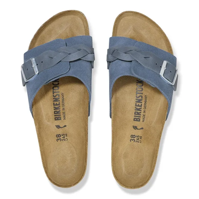Women Birkenstock OneStrap Oita Braided Elemental Blue