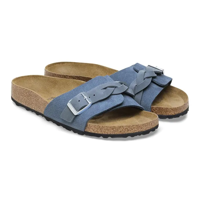 Women Birkenstock OneStrap Oita Braided Elemental Blue