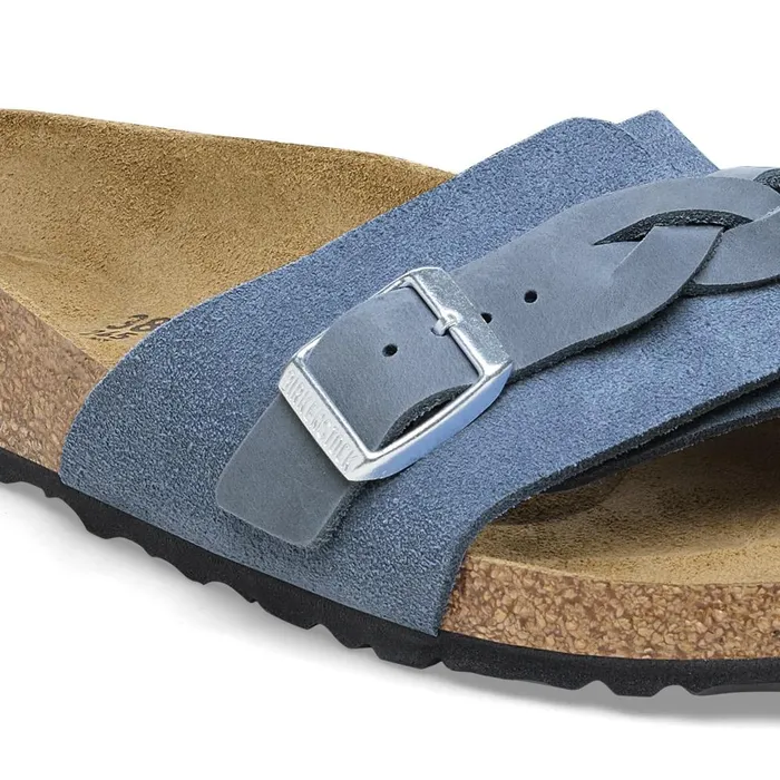 Women Birkenstock OneStrap Oita Braided Elemental Blue