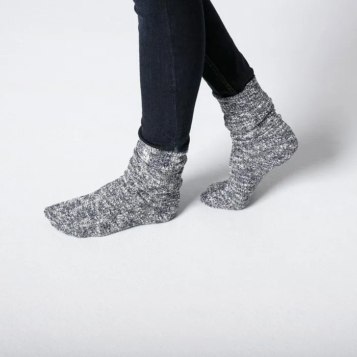 Women Birkenstock Socks Cotton Slub Bluewhite