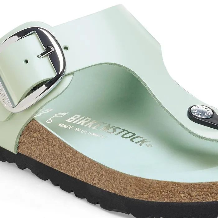 Women Birkenstock Thong Gizeh Big Buckle High Shine Surf Green