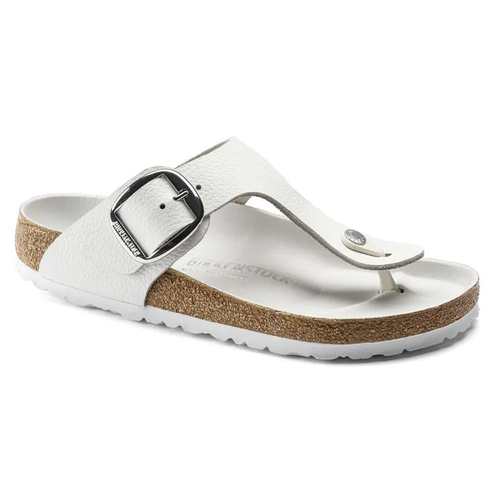 Women Birkenstock Thong Gizeh Big Buckle White