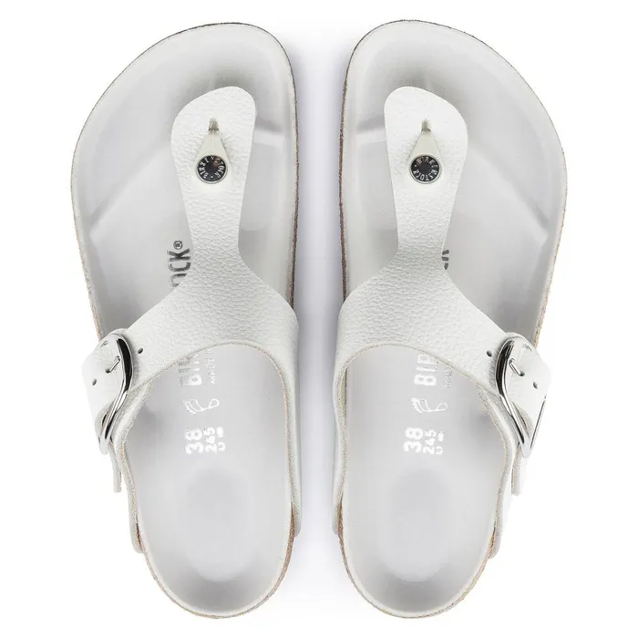 Women Birkenstock Thong Gizeh Big Buckle White