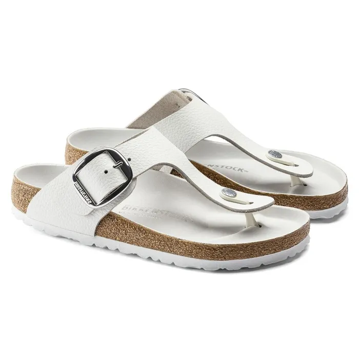 Women Birkenstock Thong Gizeh Big Buckle White