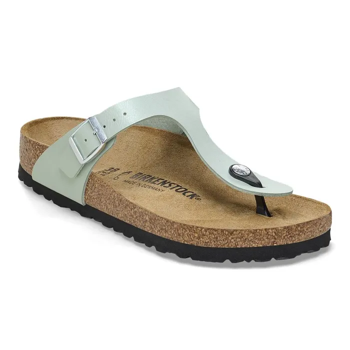 Women Birkenstock Thong Gizeh Graceful Surf Green