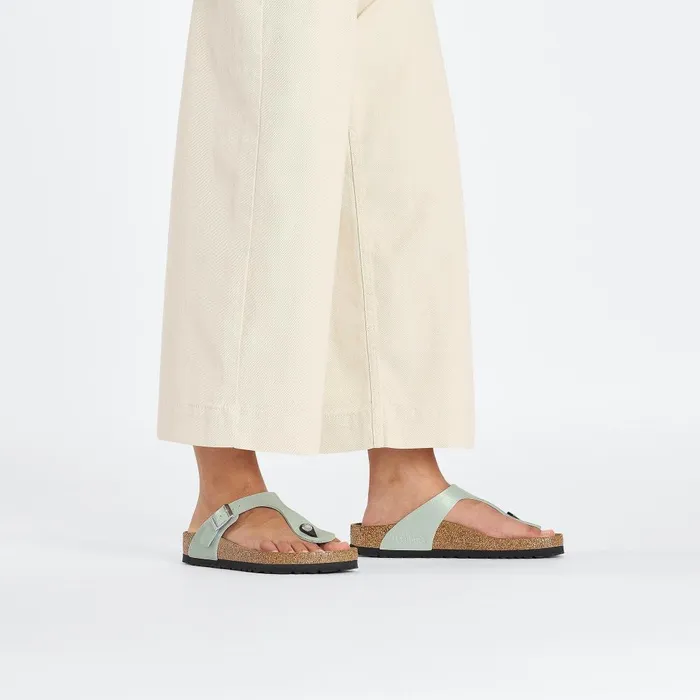 Women Birkenstock Thong Gizeh Graceful Surf Green