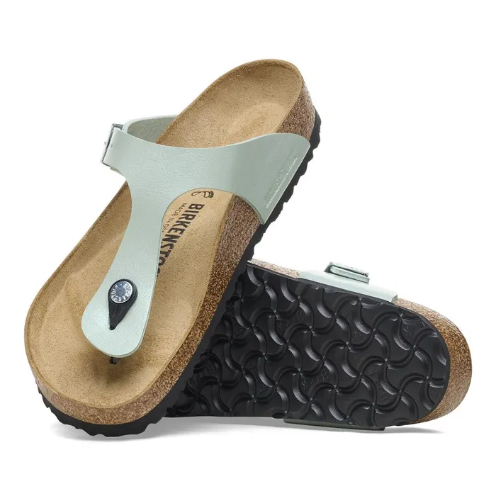 Women Birkenstock Thong Gizeh Graceful Surf Green