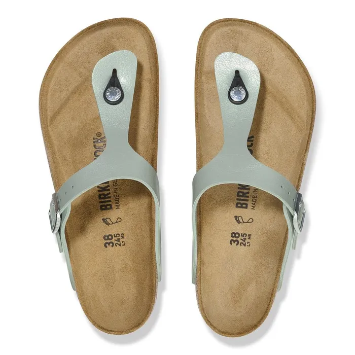 Women Birkenstock Thong Gizeh Graceful Surf Green