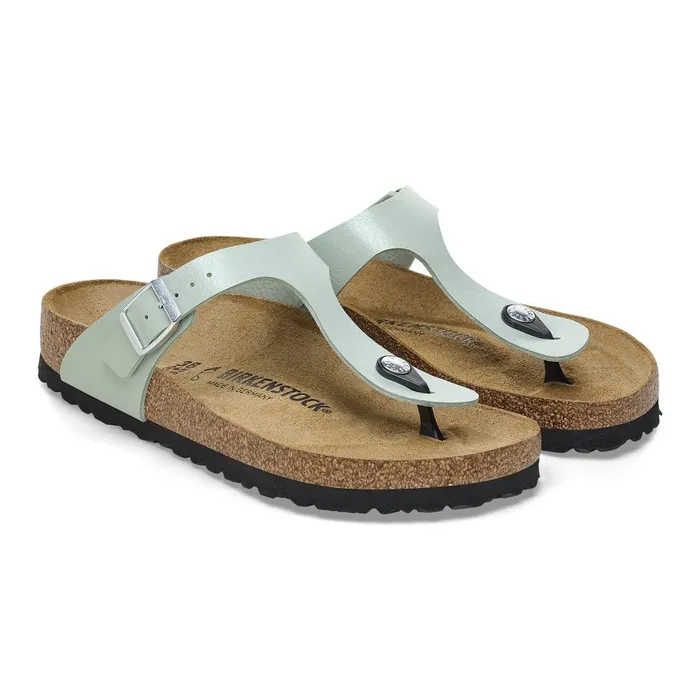 Women Birkenstock Thong Gizeh Graceful Surf Green