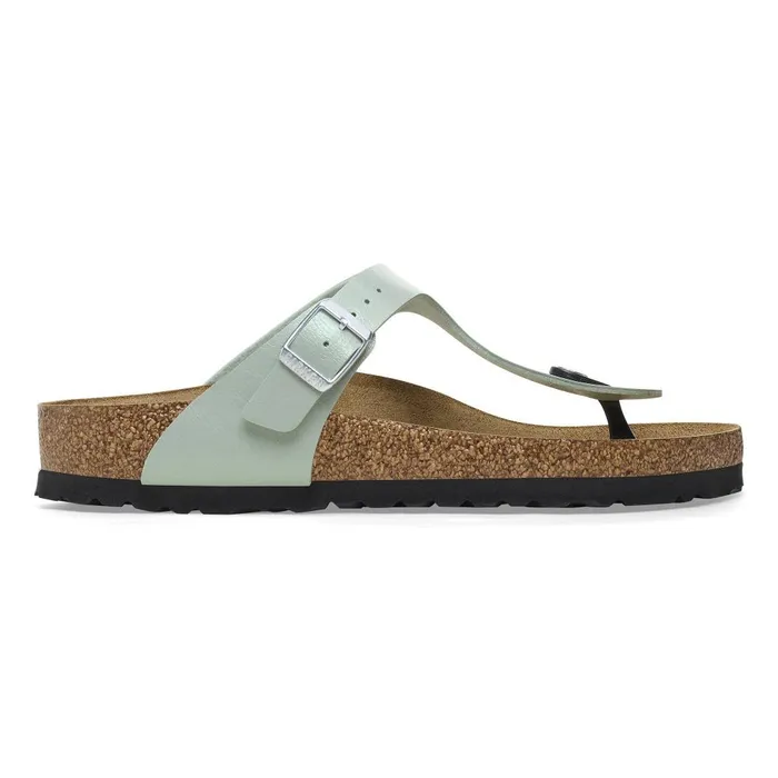 Women Birkenstock Thong Gizeh Graceful Surf Green