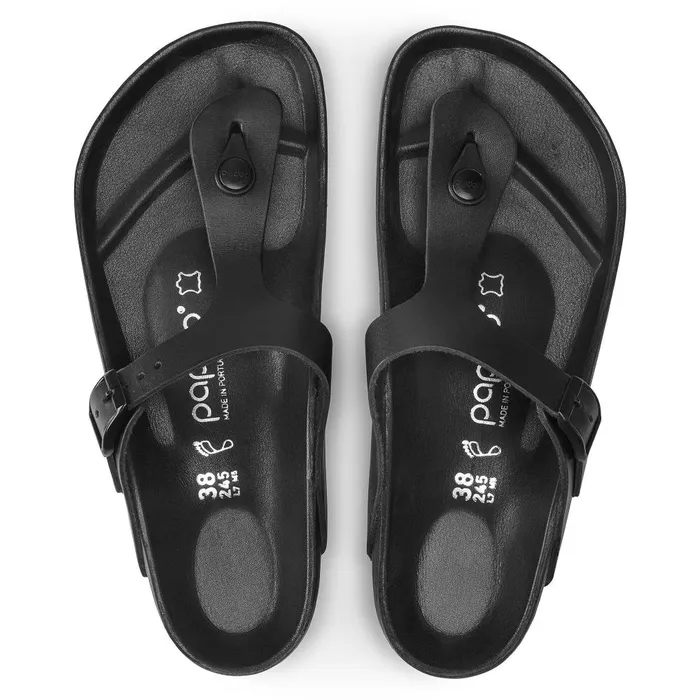 Women Birkenstock Thong Gizeh Platform Black