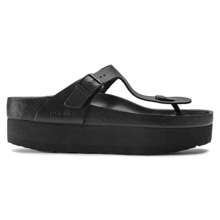 Women Birkenstock Thong Gizeh Platform Black