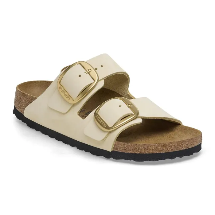 Women Birkenstock TwoStrap Arizona Big Buckle Ecru