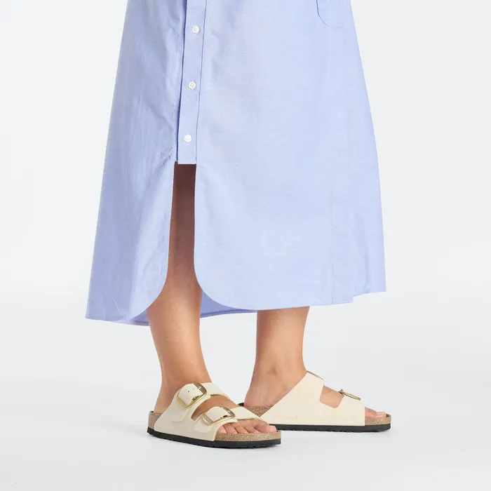 Women Birkenstock TwoStrap Arizona Big Buckle Ecru