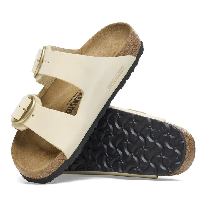 Women Birkenstock TwoStrap Arizona Big Buckle Ecru