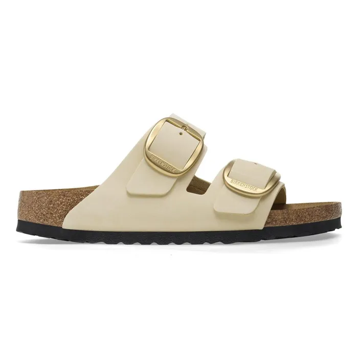 Women Birkenstock TwoStrap Arizona Big Buckle Ecru