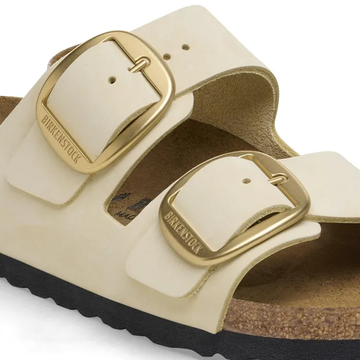 Women Birkenstock TwoStrap Arizona Big Buckle Ecru