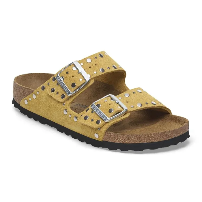 Women Birkenstock TwoStrap Arizona Rivet Ochre